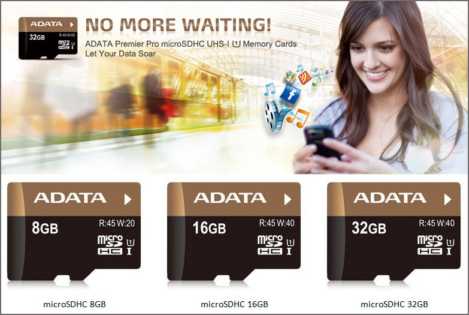 ADATA Premier Pro microSDHC Memory Cards ADATA Premier Pro microSDHC Memory Cards